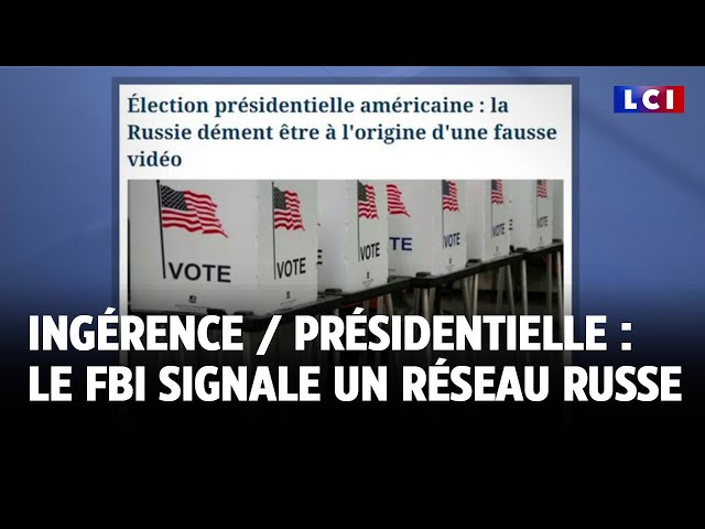 ⁣Ingérence / présidentielle américaine : le FBI signale un réseau russe