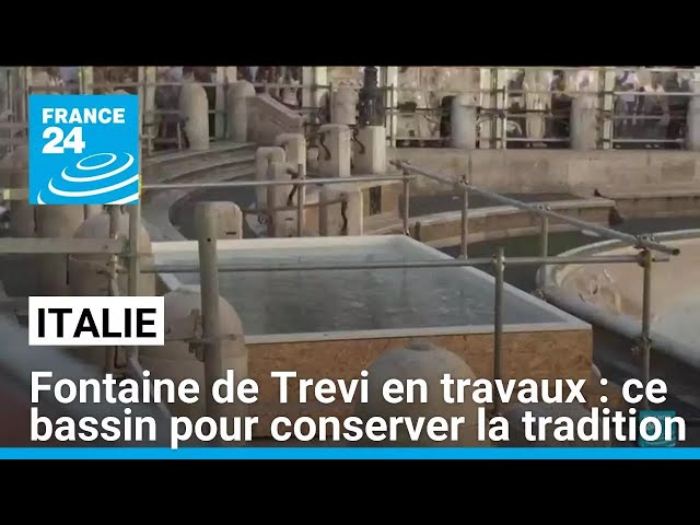 ⁣Italie : un bassin devant la fontaine de Trevi en travaux pour les touristes • FRANCE 24