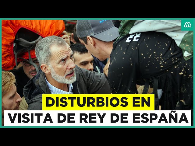 ⁣EN VIVO | Disturbios en visita de Rey de España en zona afectada por temporal DANA