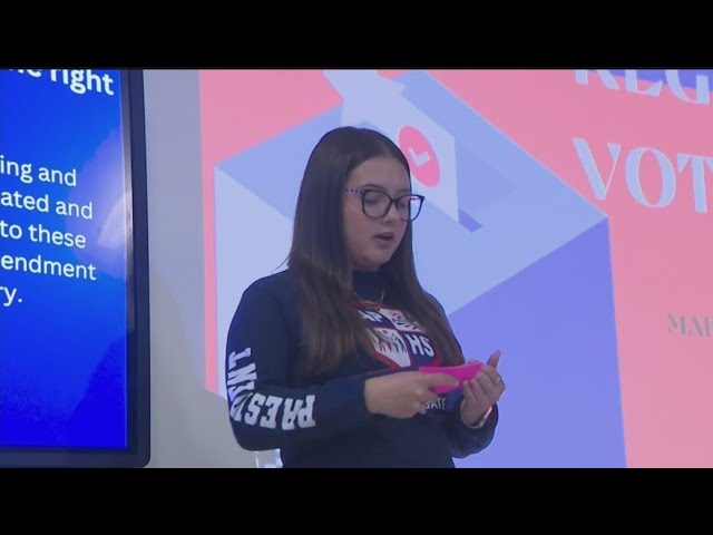 ⁣A young Floridian votes for the first time and prepares her classmates to do the same