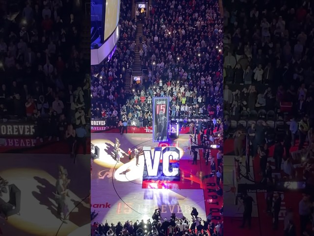 ⁣Vince Carter’s No. 15 Is Officially Raised To The Rafters In Toronto. 