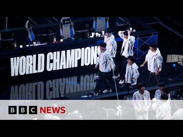 ⁣Korea's T1 beats China to win esports's League of Legends World Championships | BBC News