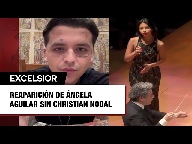 ⁣Reaparición de Ángela Aguilar sin Christian Nodal con el director Gustavo Dudamel