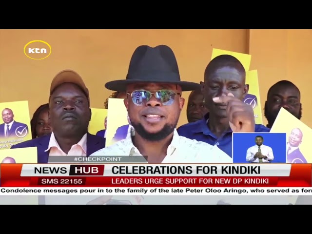 ⁣Tharaka Nithi residents in celebration for Kindiki