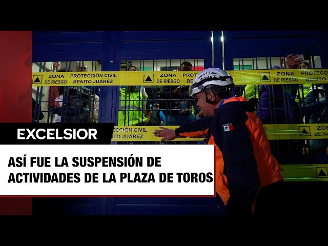 ⁣Así fue la suspensión de actividades de la Plaza de Toros y del Estadio 'Azul'