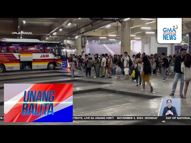 ⁣Ilang bus terminal at pantalan, dinagsa ng mga pasaherong pauwi ng Metro Manila | Unang Balita