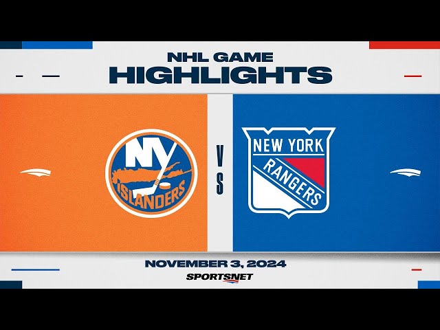 ⁣NHL Highlights | Islanders vs. Rangers - November 3, 2024