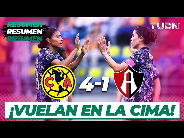 ⁣Resumen y goles | América 4-1 Atlas | Liga Mx Femenil AP2024-J16 | TUDN