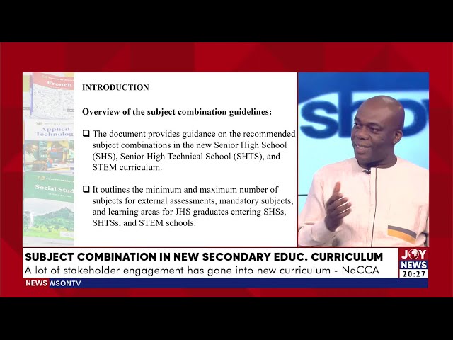 ⁣Subject Combination in New Sec. Educ.Curriculum: A new curriculum will be rolled out tomorrow