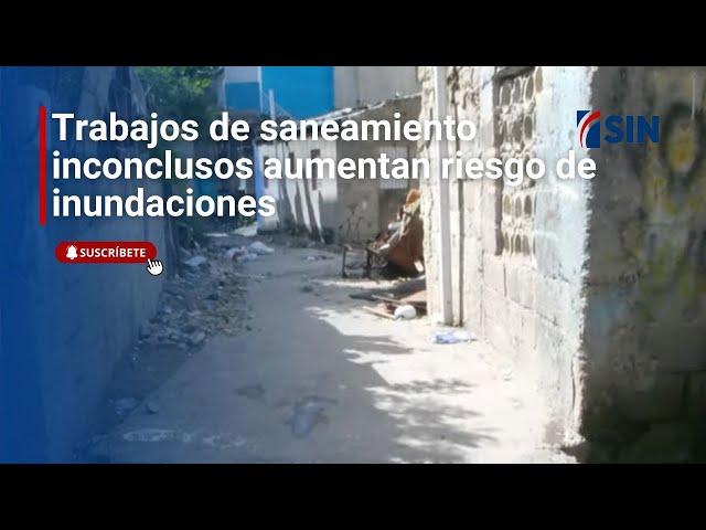 ⁣Trabajos de saneamiento inconclusos aumentan riesgo de inundaciones