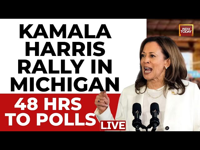 ⁣Kamala Harris LIVE: Kamala Harris Rally In East Lansing Michigan | Harris vs Trump | US Elections