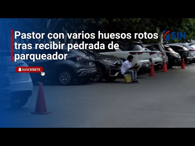 ⁣Pastor con varios huesos rotos tras recibir pedrada de parqueador