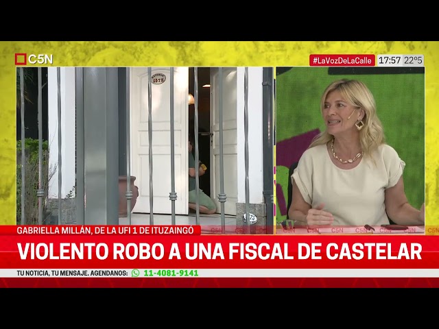 ⁣CASTELAR: VIOLENTO ROBO a una FISCAL en su casa