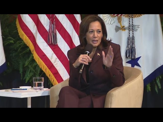 ⁣Kamala Harris campaigns at Michigan State University