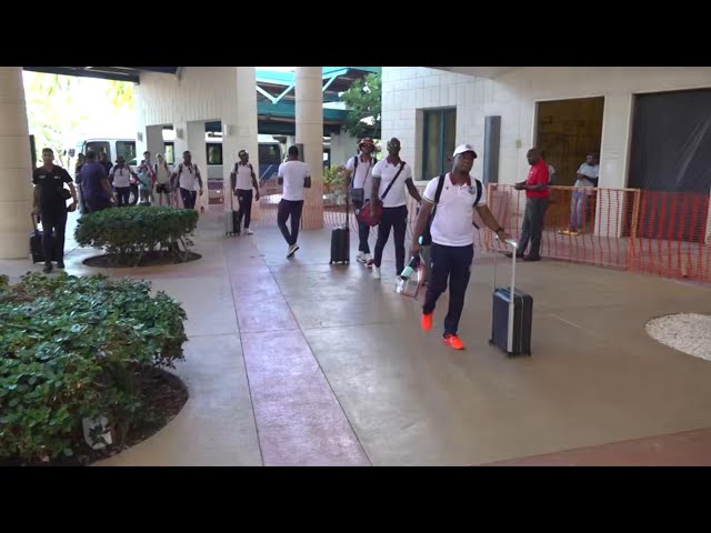 ⁣WI, England cricket teams arrive in Barbados