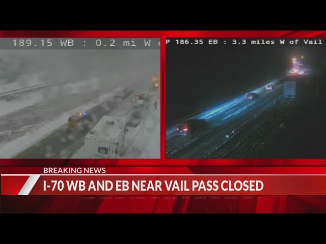 ⁣Multiple crashes, heavy snow snarls I-70 traffic