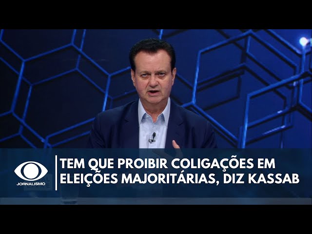 ⁣Kassab defende proibição de coligações em eleições majoritárias | Canal Livre