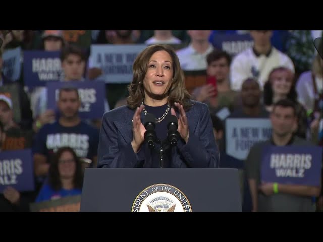 ⁣WATCH: Vice President Kamala Harris speaks in East Lansing days before the Presidential Election