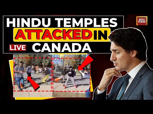 ⁣LIVE | Pro-k Mob Attacks Devotees At Hindu Temple In Canada, Trudeau Condemns | Canada LIVE News