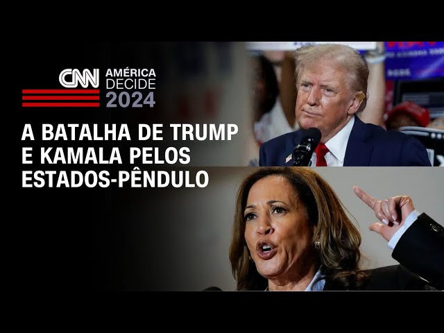 ⁣A batalha de Trump e Kamala pelos estados-pêndulo | AMÉRICA DECIDE