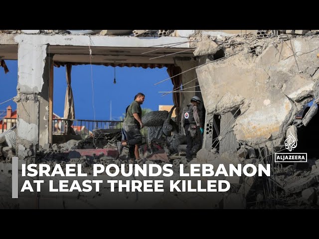 ⁣At least three killed as Israel bombards southern and eastern Lebanon