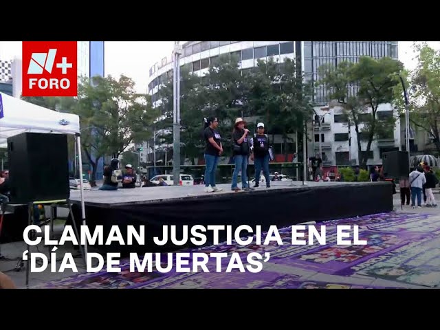 ⁣Familiares de víctimas de feminicidio claman justicia en la Glorieta de Cuitláhuac - Las Noticias