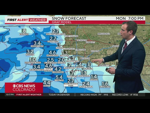 ⁣Snow across Colorado, some issues for the morning commute