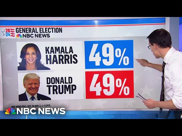 ⁣NBC’s Steve Kornacki breaks down final NBC News poll