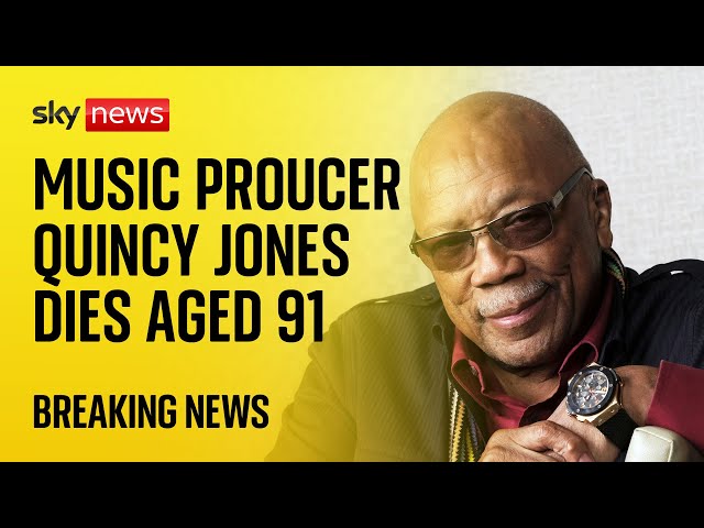 ⁣American music producer Quincy Jones dies