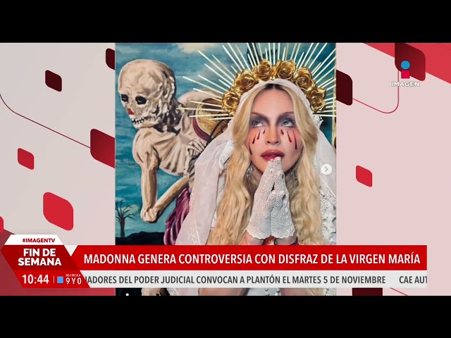 ⁣Madonna genera controversia por disfraz de la Virgen María | Imagen Noticias Fin de Semana