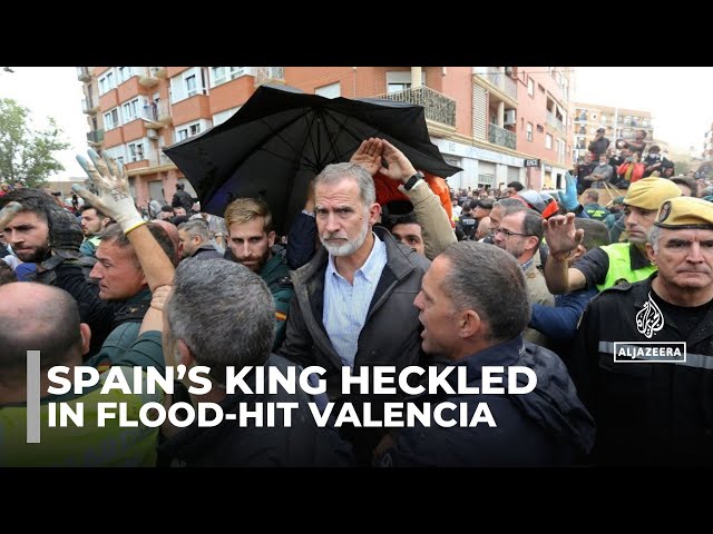 ⁣Crowd hurls mud and insults at Spain royals, PM on visit to flood-hit town