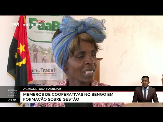 ⁣Agricultura familiar - Membros de cooperativas no Bengo em formação sobre gestão