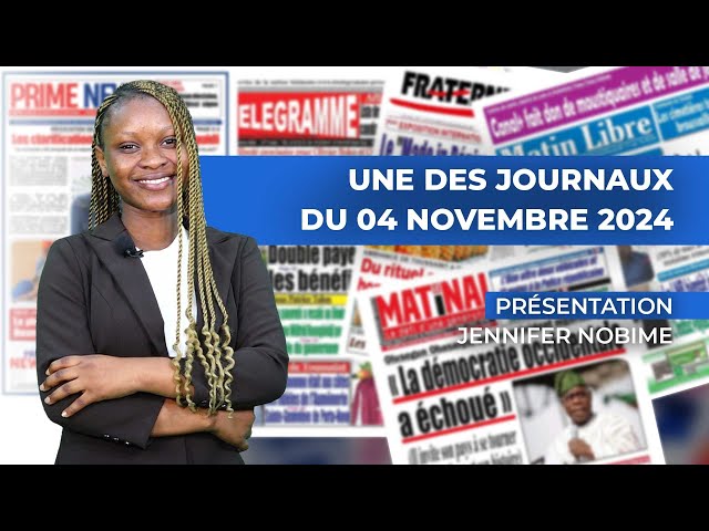 ⁣UNE DES JOURNAUX DU 04 NOVEMBRE 2024