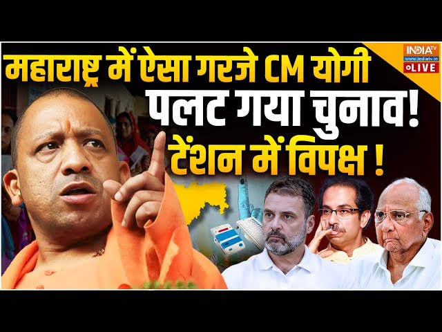 ⁣CM Yogi Viral Speech in Maharashtra LIVE: महाराष्ट्र में ऐसा गरजे CM योगी, टेंशन में विपक्ष