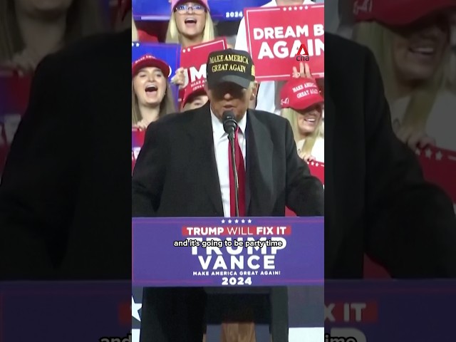 ⁣Trump promises 'party time' at last Georgia rally