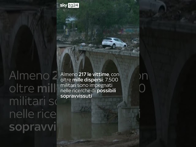 ⁣Alluvione Valencia, operazioni di ricerca dei sopravvissuti