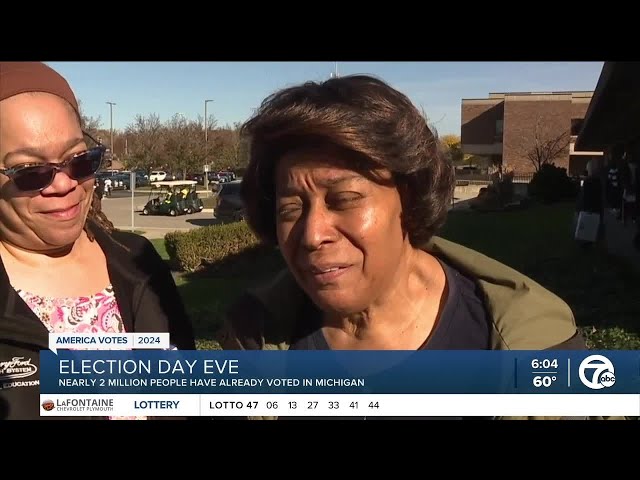 ⁣More than 1M Michiganders have early voted for the November election; Sunday is the final day