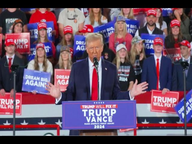 ⁣LIVE: Former President Donald Trump holds campaign rally in Raleigh, NC