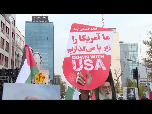 ⁣Iranians rally in Tehran against U.S. hegemony, Israeli violence