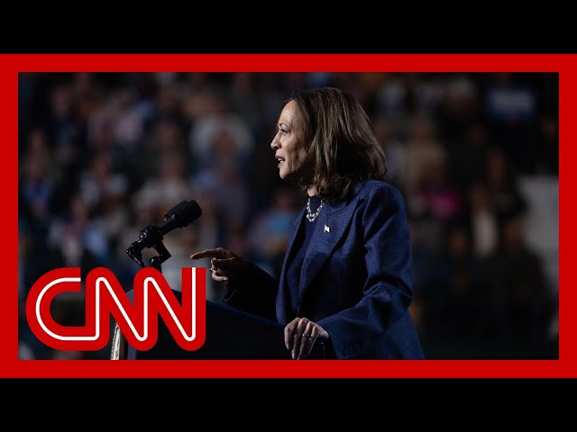 ⁣Trump missing from Harris' closing speech to voters