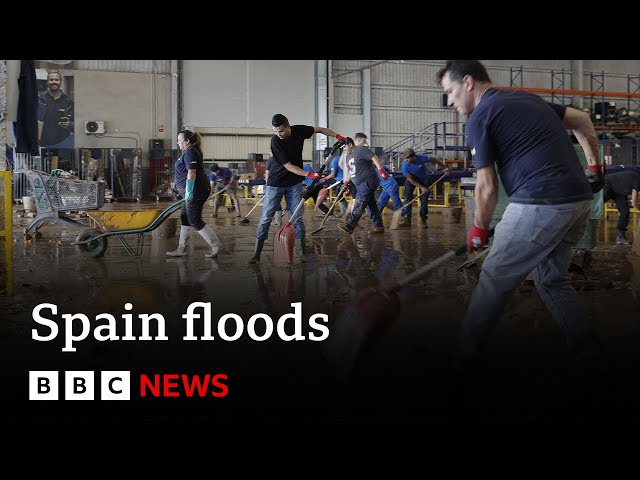 ⁣Barcelona issues red alert weather warning | BBC News