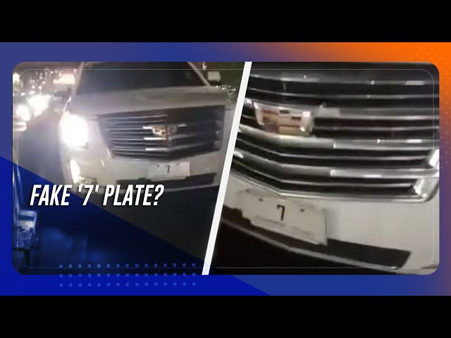 ⁣LTO: SUV in EDSA Busway used fake '7' plate