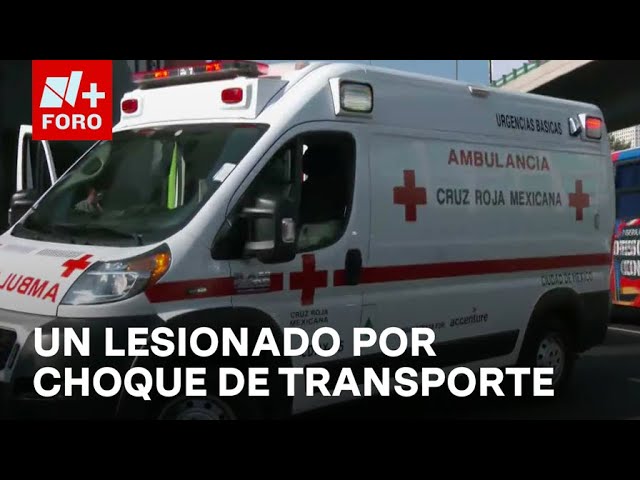 ⁣Choque de transporte público y tráiler en la México-Toluca - Expreso de la Mañana