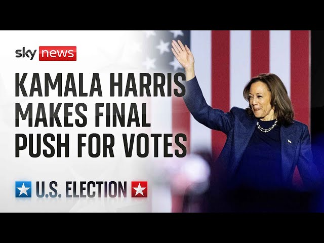 ⁣Watch: Kamala Harris makes final push for voters on eve of election day in Pennsylvania