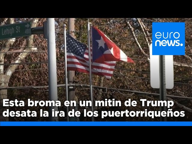 ⁣Esta broma en un mitin de Trump desata la ira de los puertorriqueños