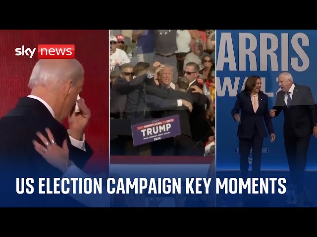 ⁣Key moments from the 2024 US election campaign