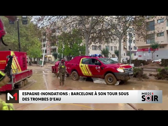 ⁣Inondations en Espagne : Barcelone à son tour sous des trombes d´eau