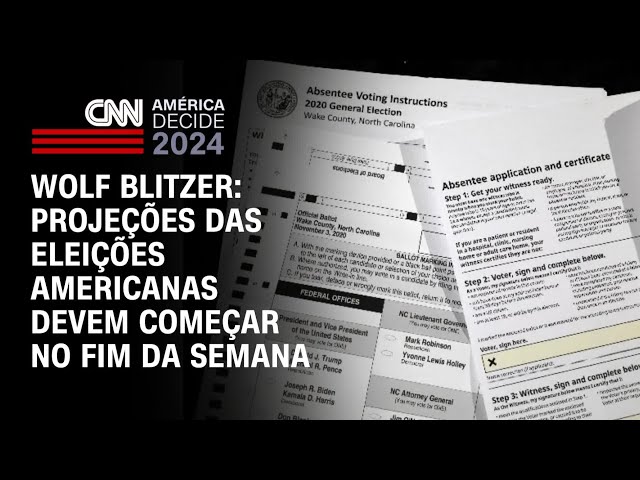 ⁣Wolf Blitzer: Projeções das eleições americanas devem começar no fim da semana | CNN 360º