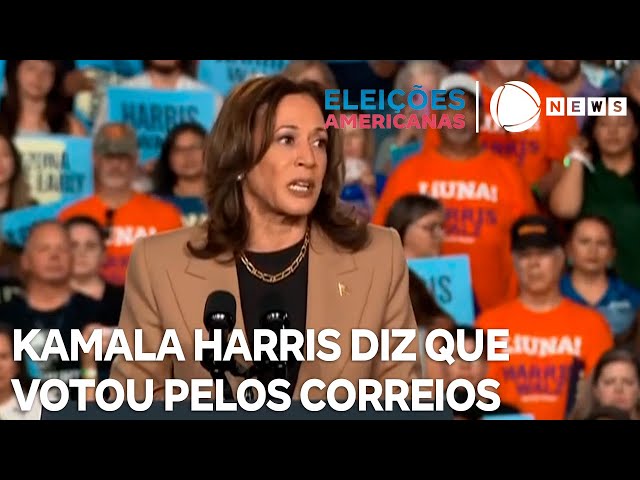 ⁣Kamala Harris diz que votou pelo correio nas eleições presidenciais dos EUA