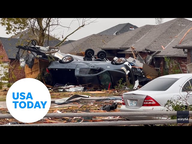 ⁣Scenes of destruction after tornadoes rip through Oklahoma | USA TODAY